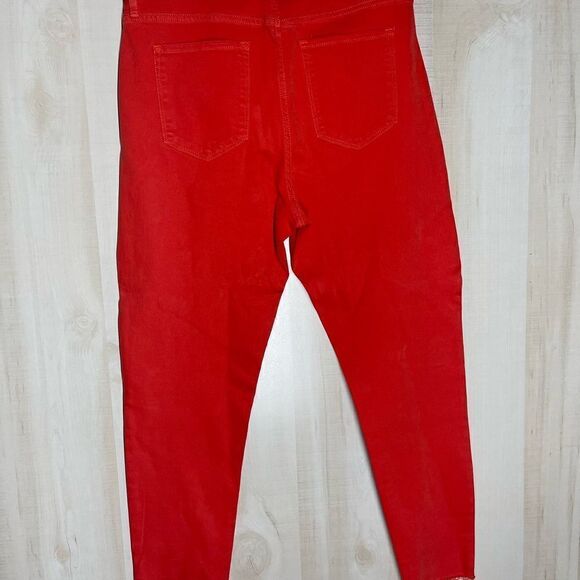 New Banana Republic‎ high rise skinny ankle orange jeans denim, size 31 - Picture 6 of 11